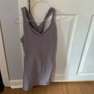 Lulu lemon Lavender work out tank top built in sports bra top